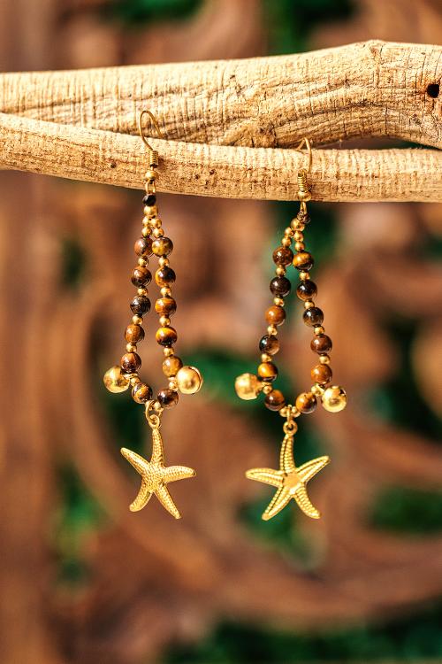 Star and Rattlesnake Earrings