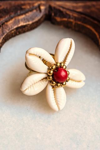 Seashell Flower Ring