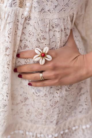 Anillo Flor Caracola