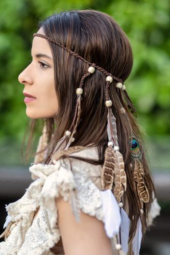 Bohemian feather headband