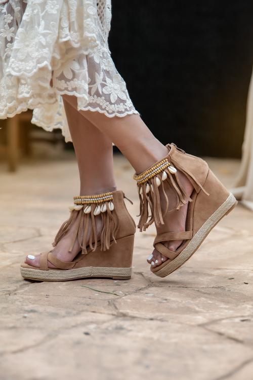 Boho Muschelsandalen