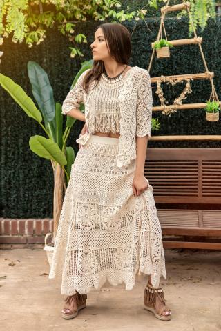 Boho gehaakte Saila rok