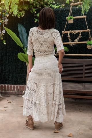 Gonna Saila Boho all'uncinetto