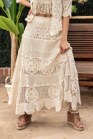 Jupe Boho Crochet Saila