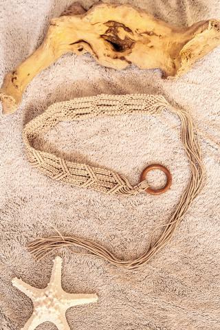 Makramee-gewebter Boho-Gürtel