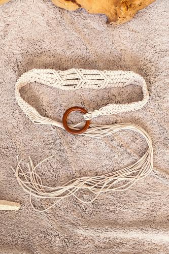 Cintura boho intrecciata in macramè