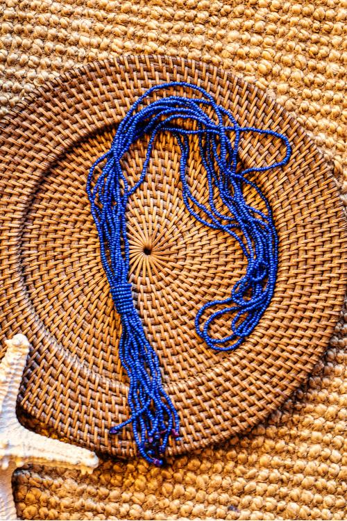 Collar colgante Norma, Marrón y blanco