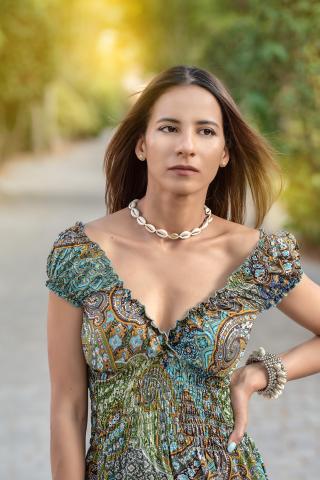 Choker met gouden schelpen