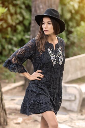 Boho Black Latika dress Color Black Size S M