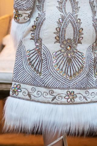 Cappotto Kalexa glamour di lusso Boho