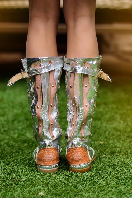 Boho stivali metallici