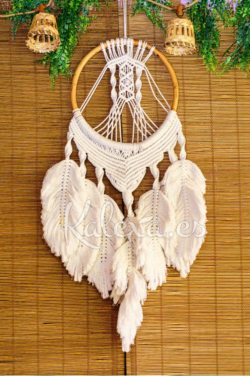 Boho dreamcatcher macramé leaves