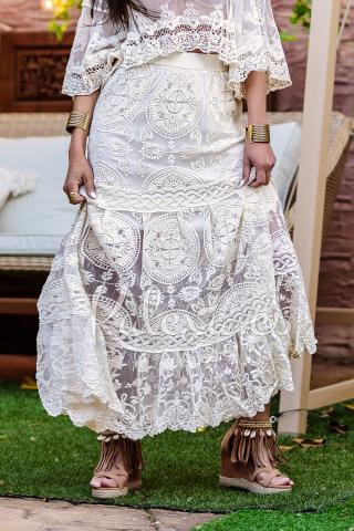 Boho kanten rok Isabel