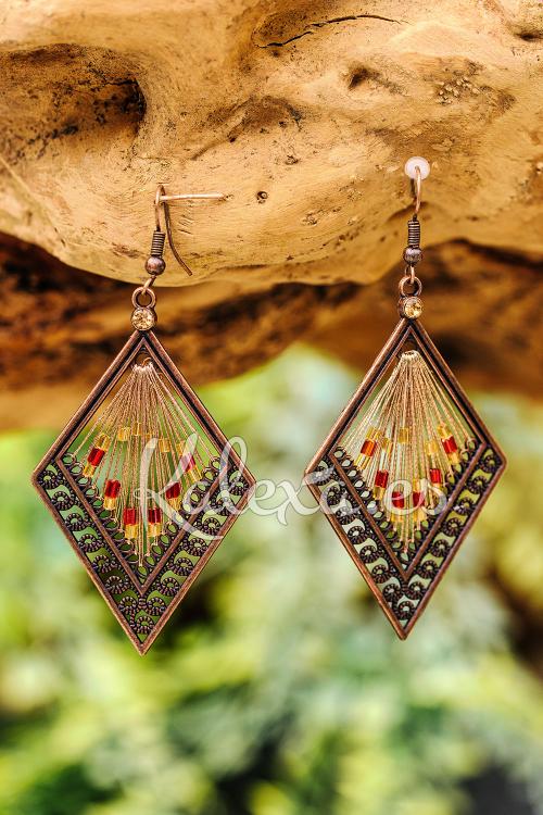 Pendientes Boho Red