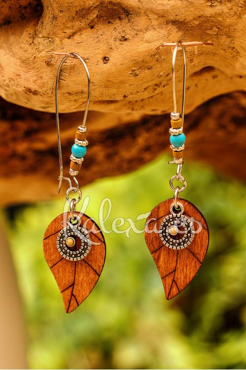 Boucles d'oreilles Feuille Boho