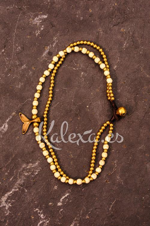 Whale boho anklet