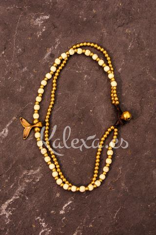 Whale boho anklet