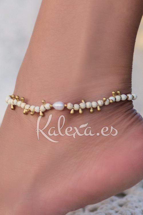 Anklet Boho Pearl Drop