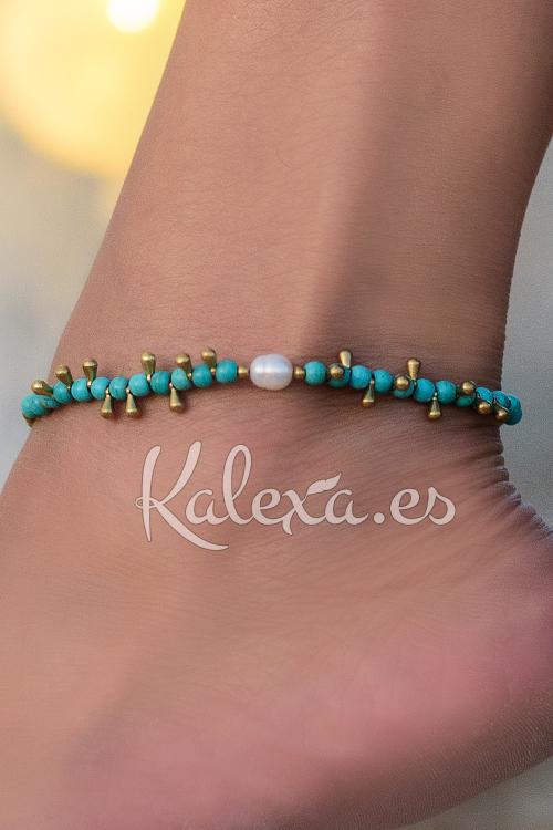 Anklet Boho Pearl Drop